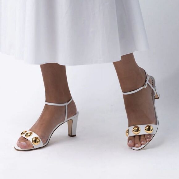 Manolo Blahnik Chaouhenhi 70MM Embellished Leather Sandals size 38.5 - Picture 2 of 14